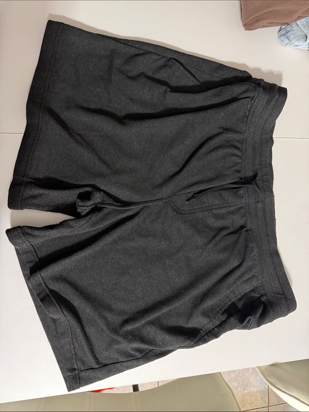 Men's Black Athletic Shorts with Zip Pocket